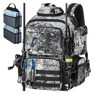 Piscifun Fishing Tackle Backpack 45L with Rod Holders